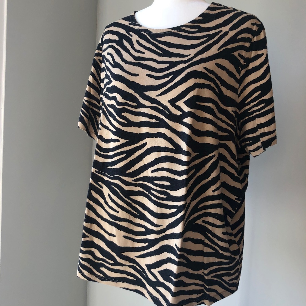 Ralph Lauren Short Sleeve Animal Print Blouse